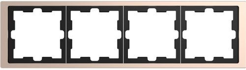 Рамка универсальная Schneider Electric Merten D-Life 4-м. металл шампань  картинка